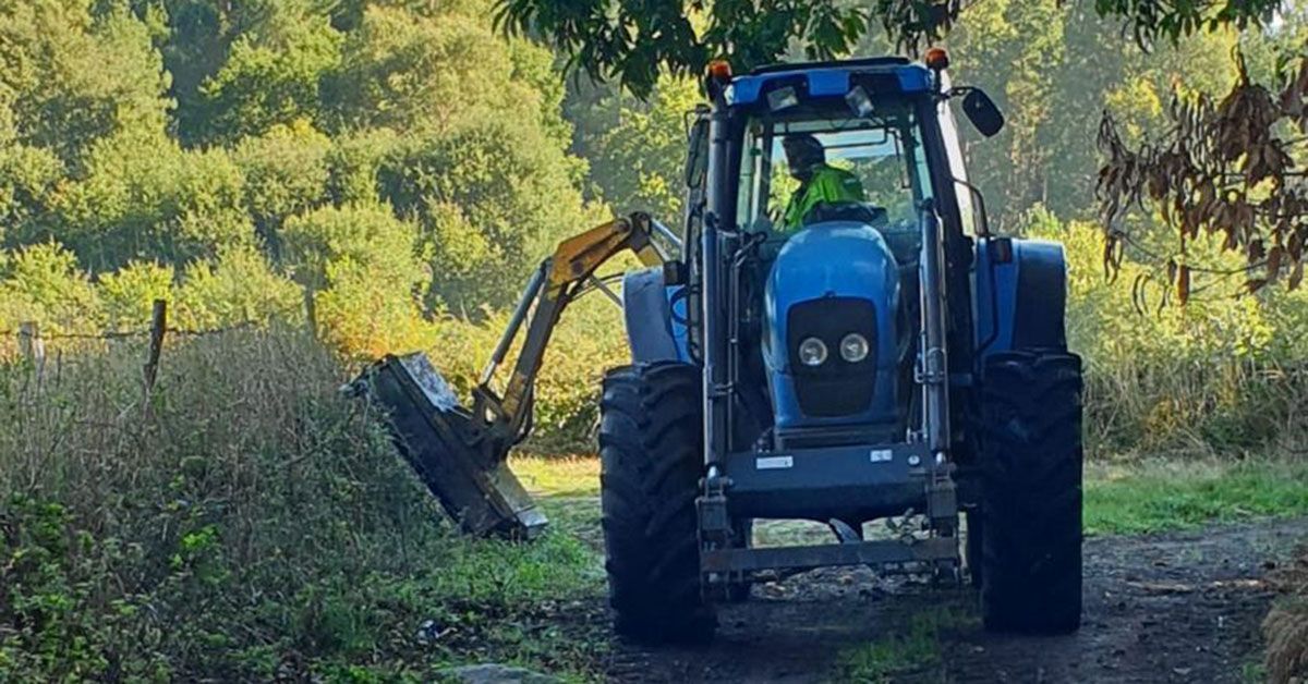 tractor desbroce caminos palas de rei