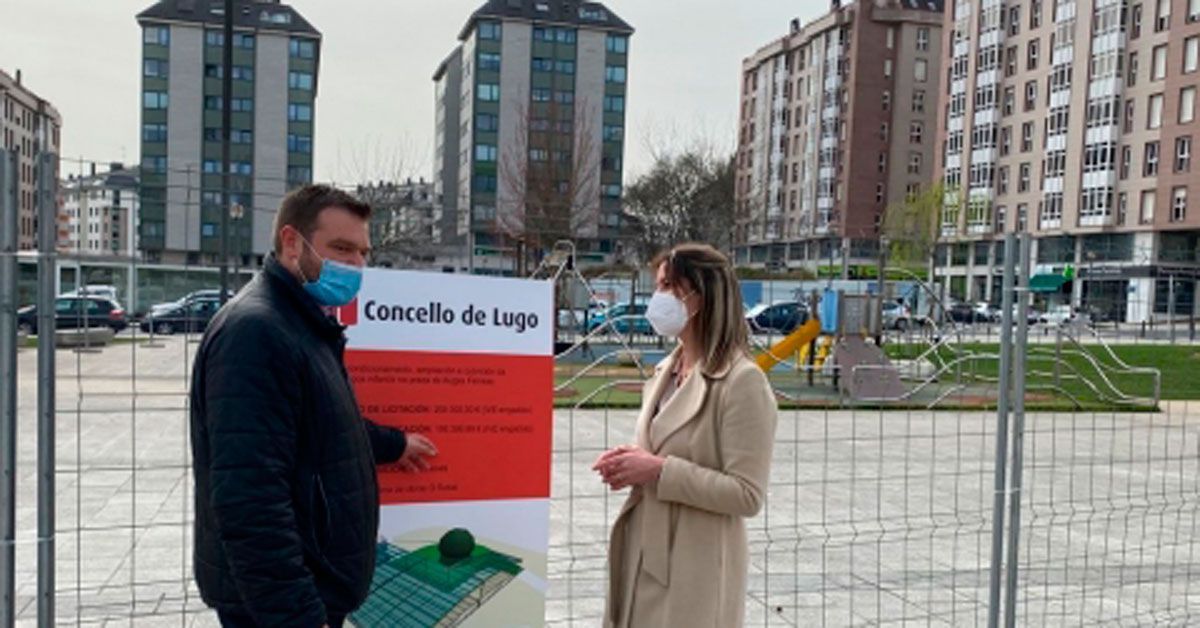 Foto de arquivo da alcaldesa de Lugo e o edil de urbanismo alvaro santos