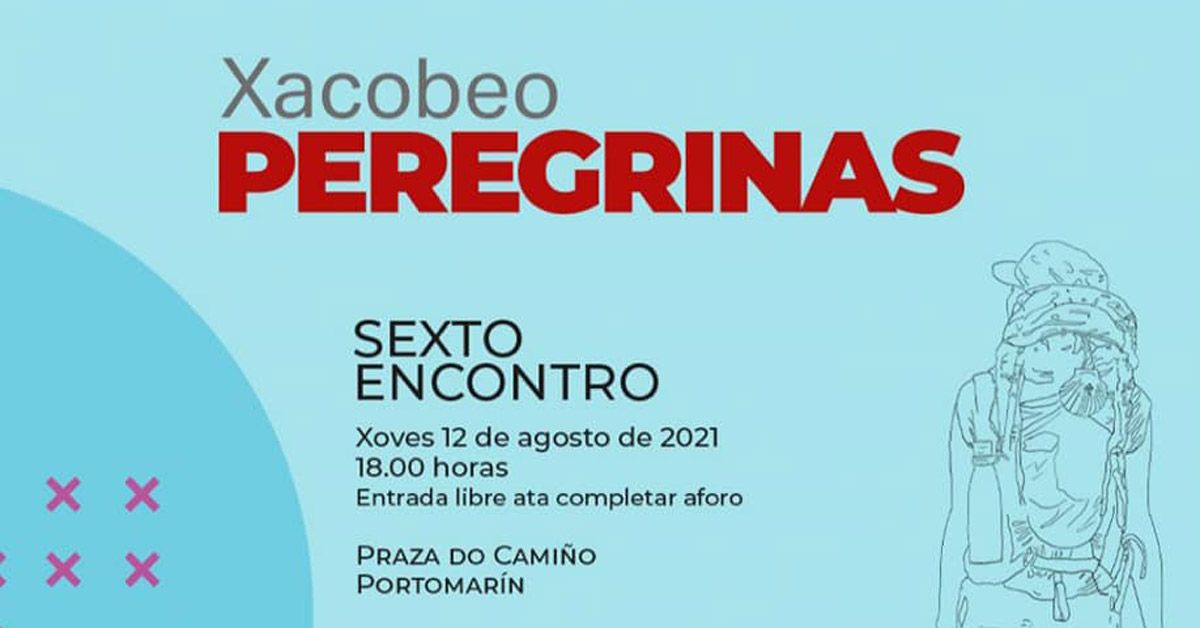 cartel xacobeo peregrinas portomarin