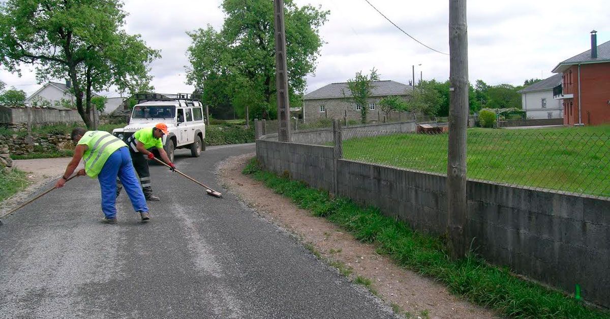 obras pavimentacion aglomerado friol estradas