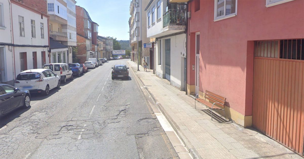 rua marques ombreiro lugo antes do carril bici