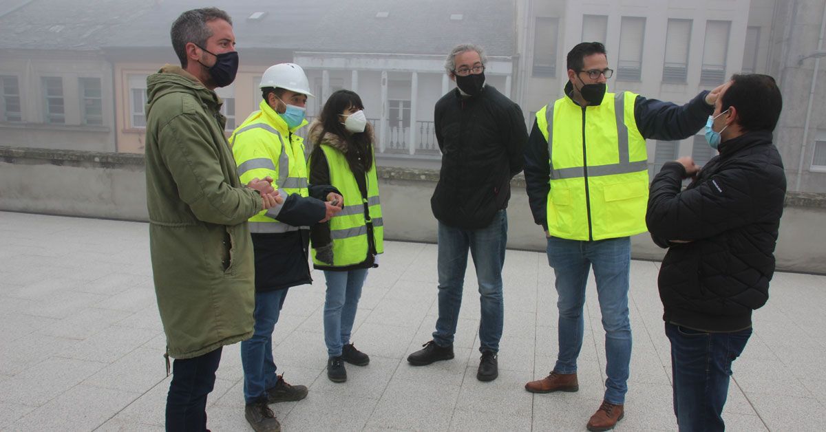 ruben arroxo visita obras praza sagrado corazon