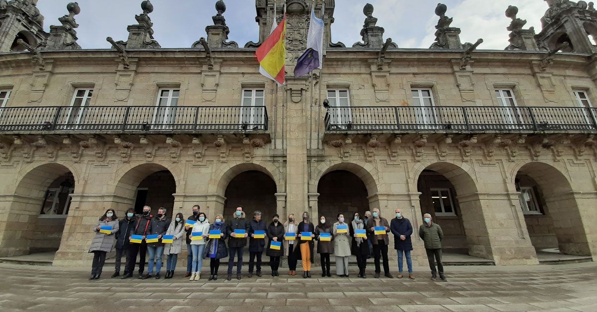 Concentración en apoio ao pobo ucraíno