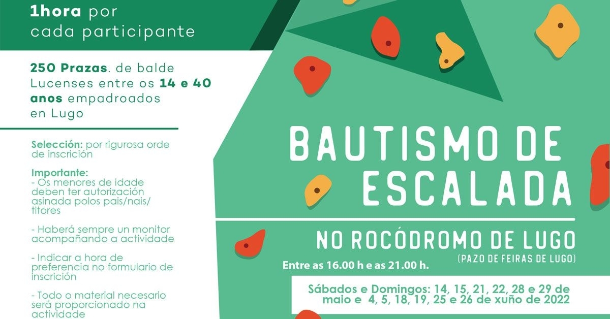 Cartel Bautizo de Escalada IMPRESIÓN A4