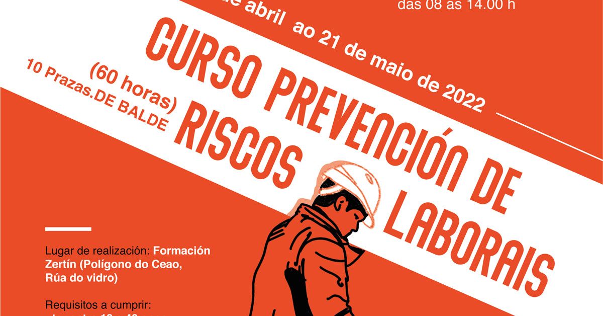 Cartel Curso Prevención De Riscos Laborais