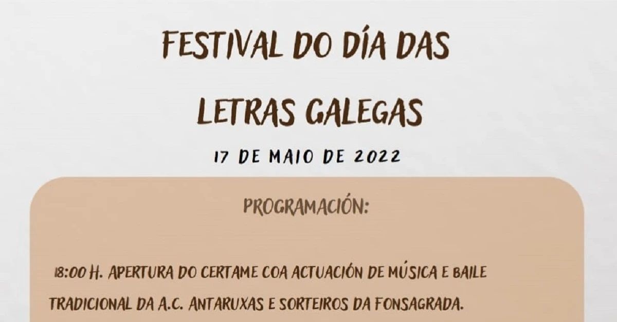 Letras Galegas Fonsagrada