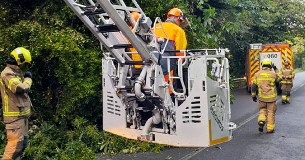 Bombeiros Lugo tormenta