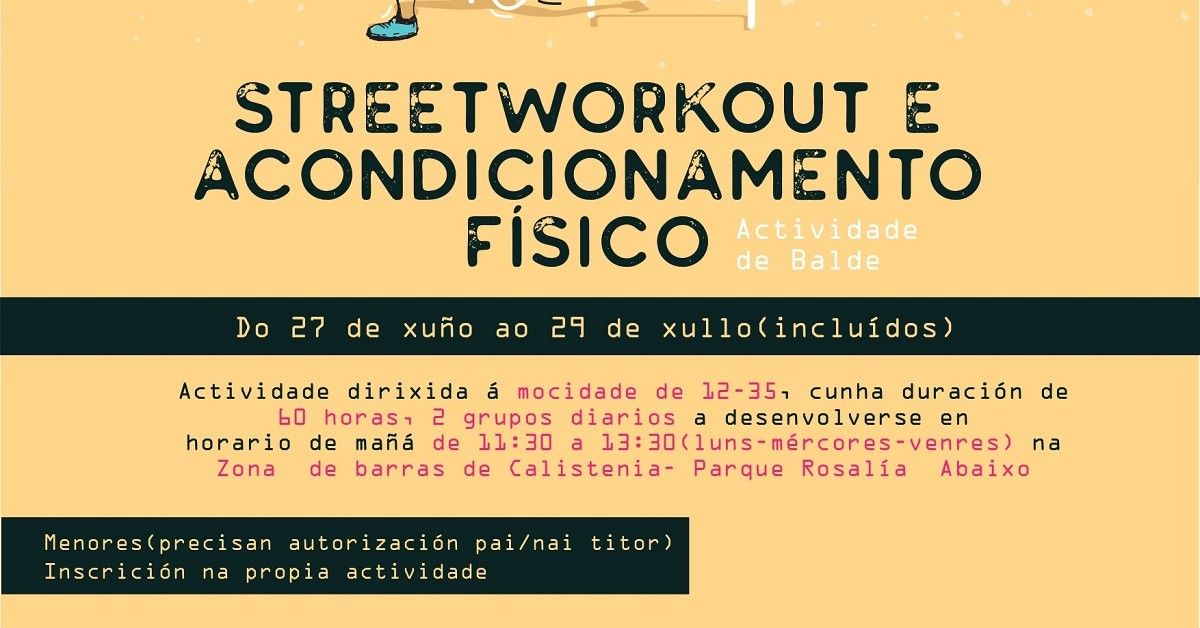 Cartel Streetworkout e Acondicioanmneto Físico 1