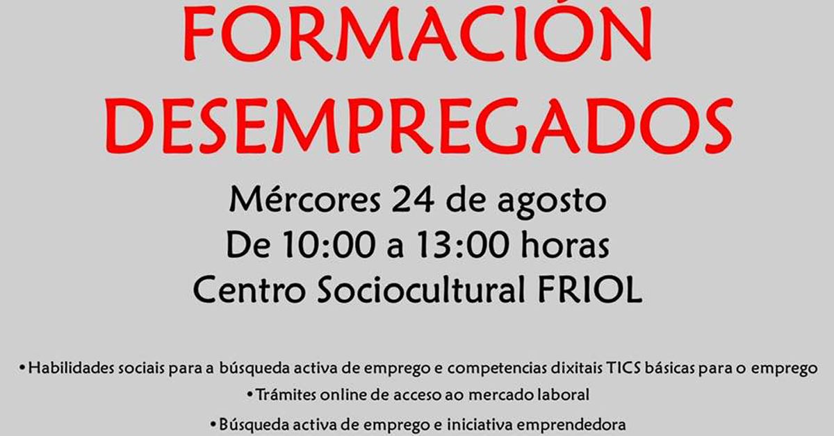 curso desempregados friol