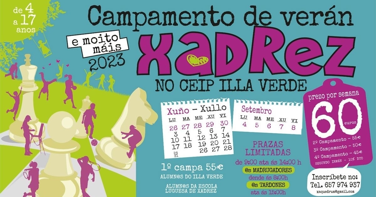 campamento veran xadrez lugo xaquedrum