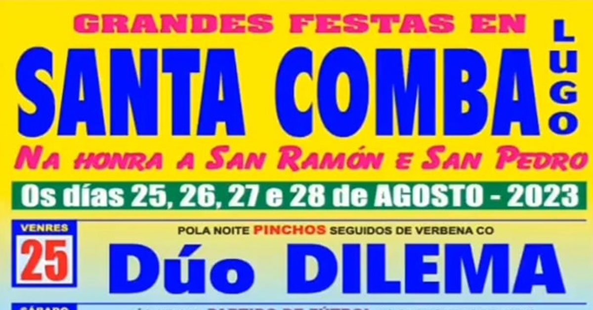 festas santa comba portada