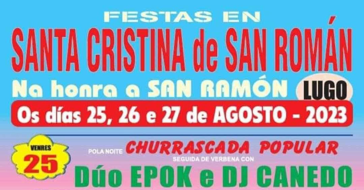 festas santra cristina e san roman lugo portada