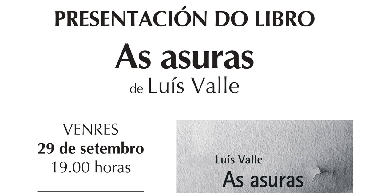 presentacion libro as asuras luis valle portada