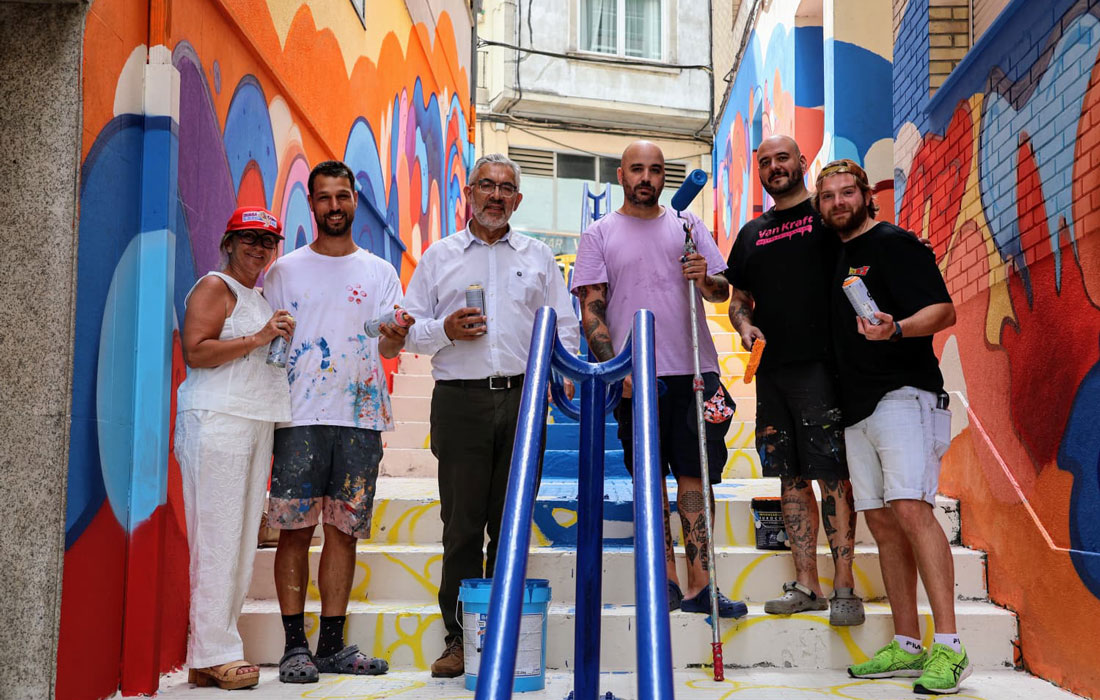 -arte-urbano-nas-escaleiras-da-rúa-Santiago-Lugo