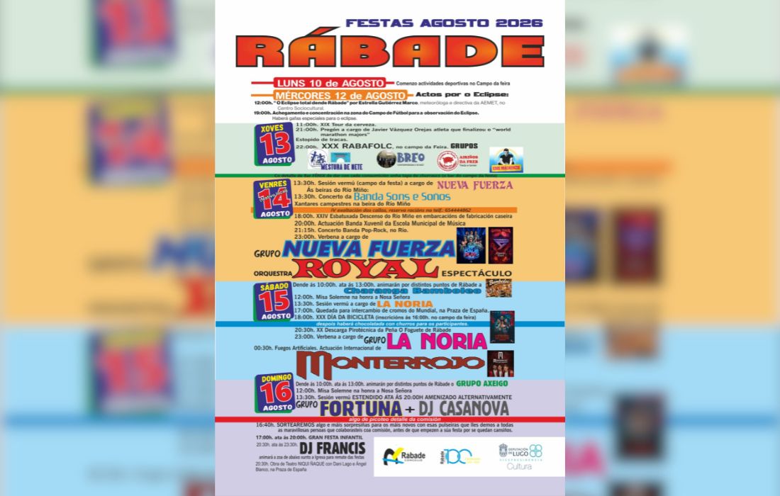 RABADE festas agosto