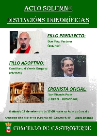 cartel fillo predilecto castroverde