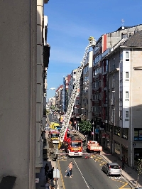 incendio avenida coruna bombeiros lugo