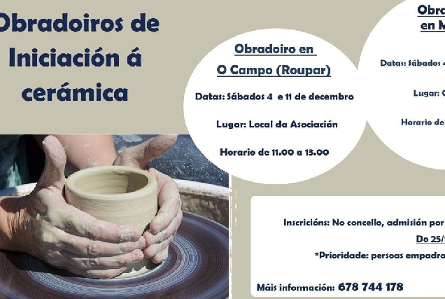 obradoiros ceramica roupar moman