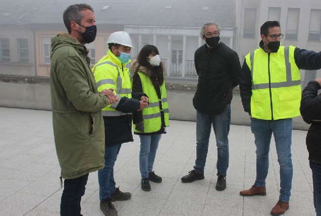 ruben arroxo visita obras praza sagrado corazon