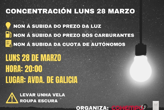 concentracion suba prezo luz cohempo as pontes