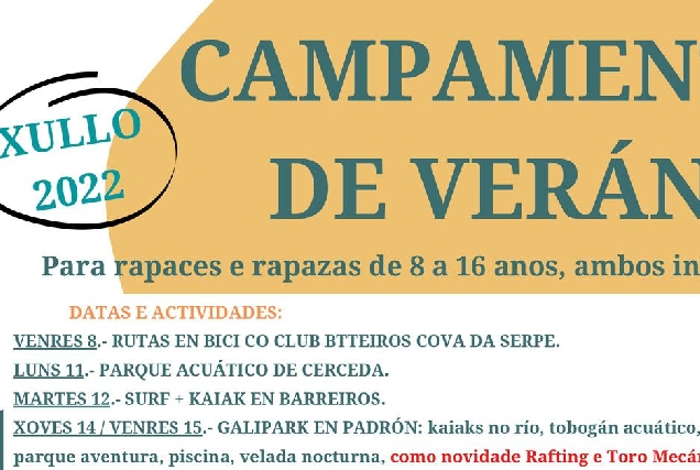 campamentos veran guitiriz cartaz portada