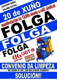 folga limpeza cartaz