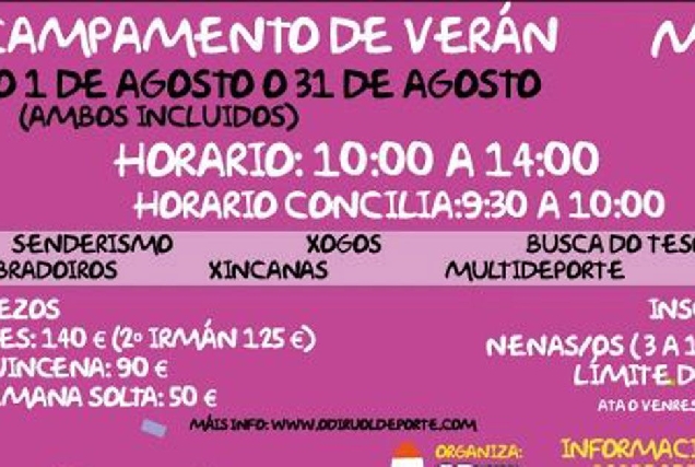 campamento veran meira agosto portada