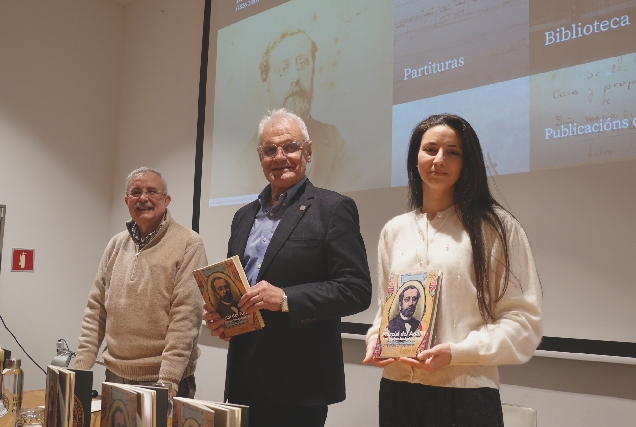 Fotografía da presentación da páxina web de Marcial del Adalid na Real Academia Galega