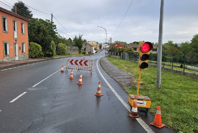 Imaxe das obras en Tatín en Bergondo