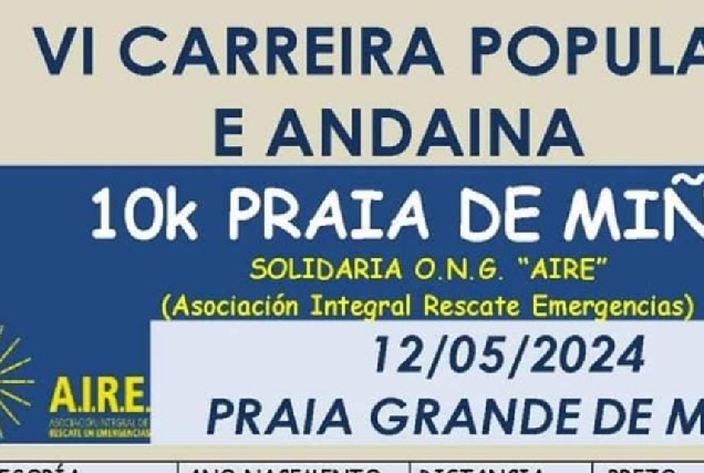 Imaxe do cartel da andaina de Miño