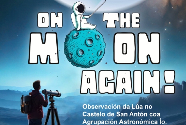 Imaxe do cartel do evento astronómico no castelo de San Antón