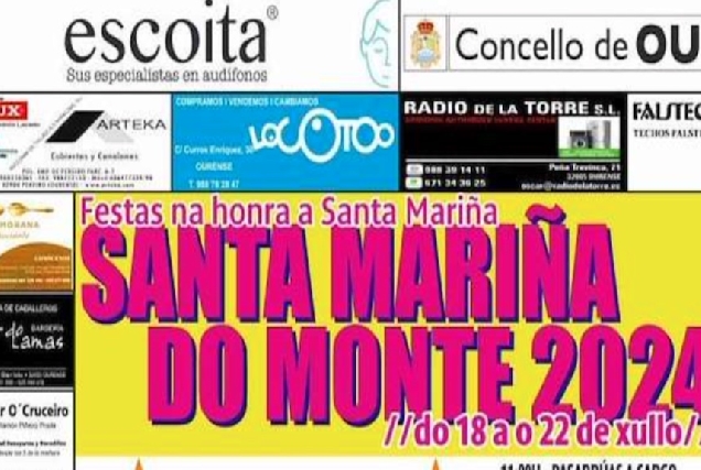 Cartel das Festas de Santa Mariña do Monte 2024