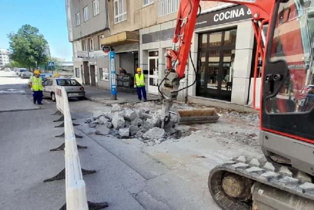 Imaxe das obras no Castrillón