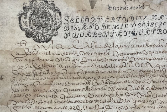 Imaxe do documento asinado por Felipe IV