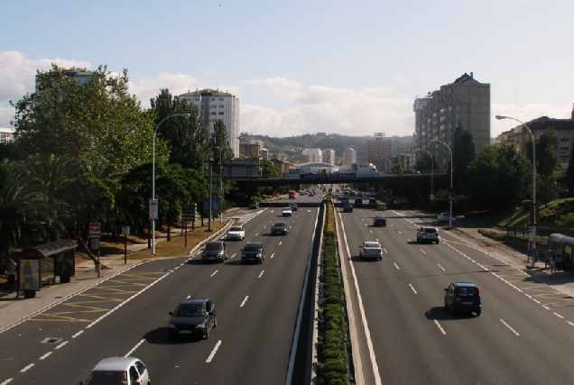 Imaxe da avenida de Alfonso Molina na Coruña