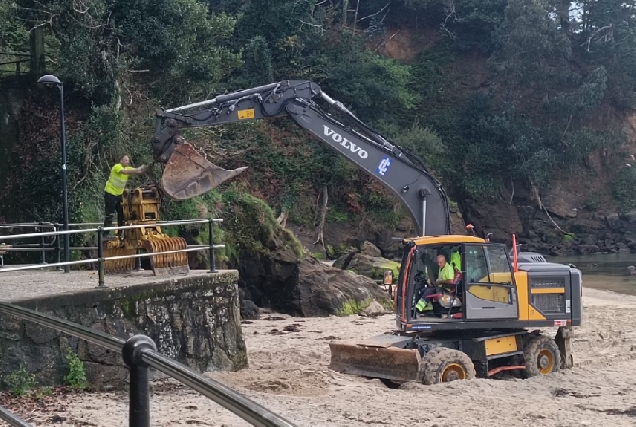 Imaxe das obras no parque As Galeras en Oleiros